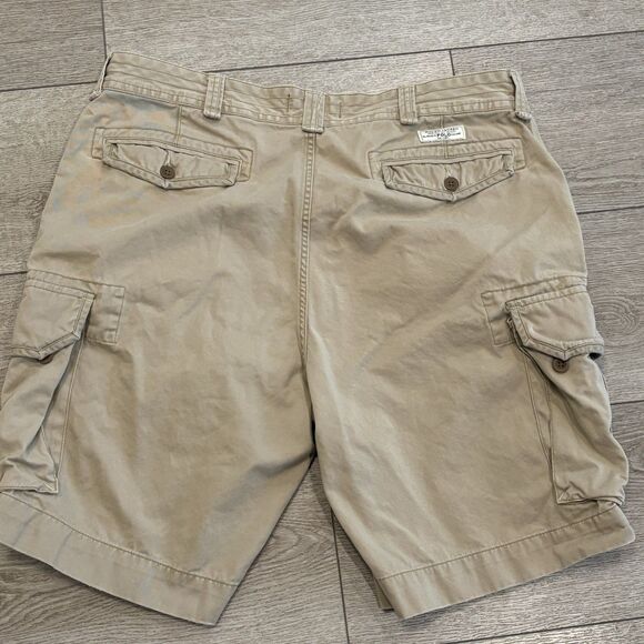 Polo Ralph Lauren Cargo Shorts Men 42T Utility Pockets Classic Khaki Vintage Y2K - Picture 8 of 8